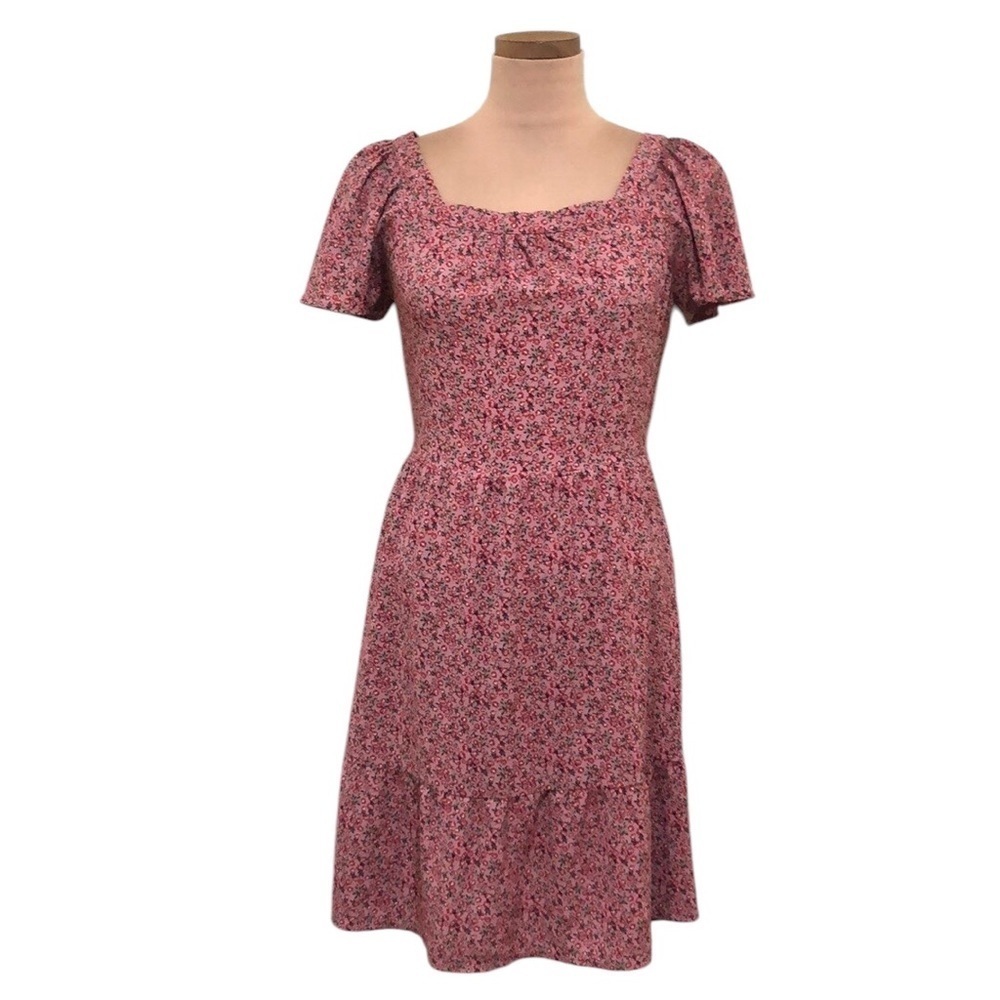 Francesca’s Collection Dress Size Medium Mauve Pink Ditsy Floral Print
